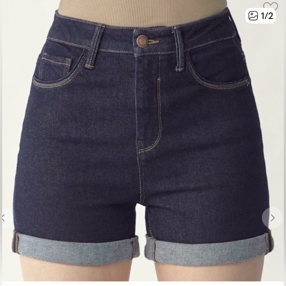 NWT Risen Dark Blue Denim Shorts